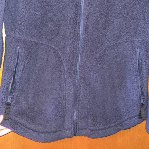 Women’s Columbia full zip Sherpa fleece navy jacket-size small - Picture 5 of 11